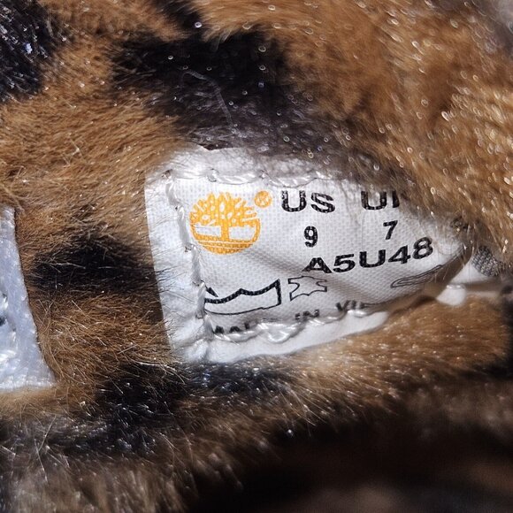 Timberland Leather Ankle Boot Womens 9 Skyla Bay Brown Faux Fur Lined A5U48 - Picture 6 of 15